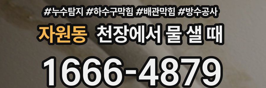자원동 천장에서 물 샐 때