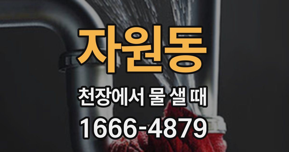 자원동 천장에서 물 샐 때