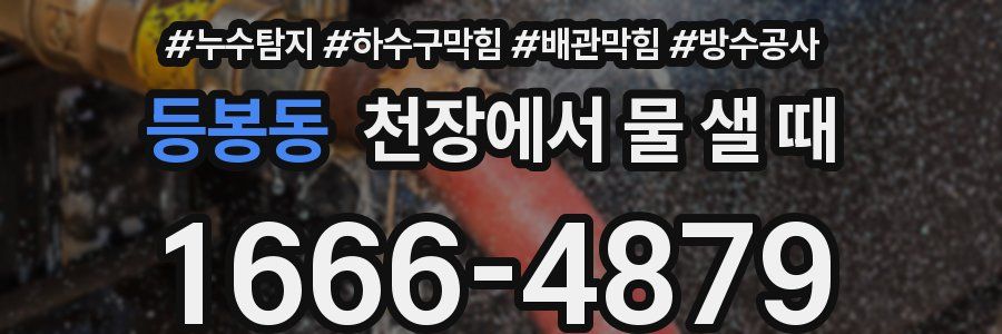 등봉동 천장에서 물 샐 때