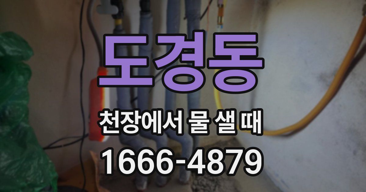 도경동 천장에서 물 샐 때