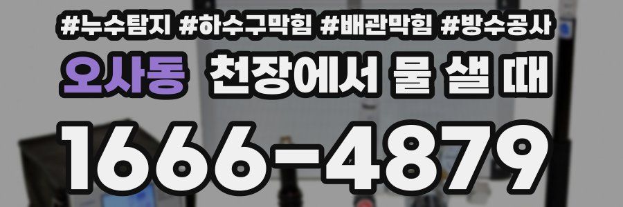 오사동 천장에서 물 샐 때