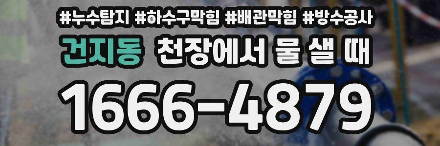 건지동 천장에서 물 샐 때