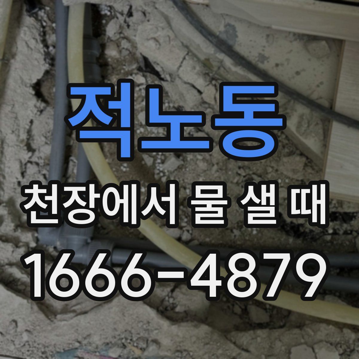 적노동 천장에서 물 샐 때