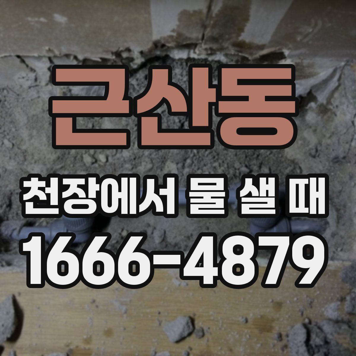 근산동 천장에서 물 샐 때