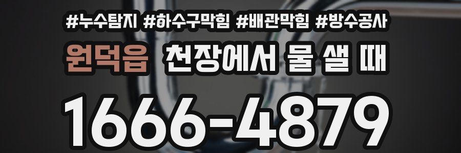 원덕읍 천장에서 물 샐 때