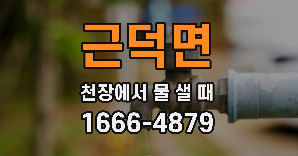 근덕면 천장에서 물 샐 때