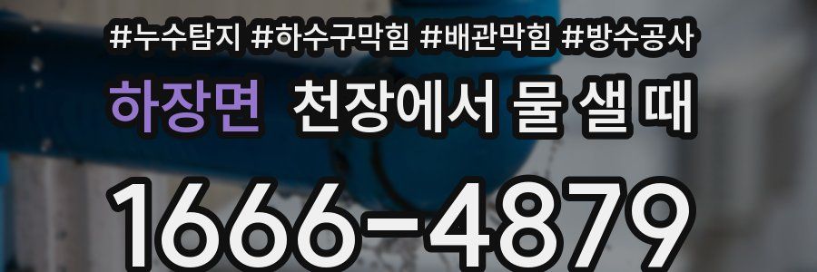 하장면 천장에서 물 샐 때