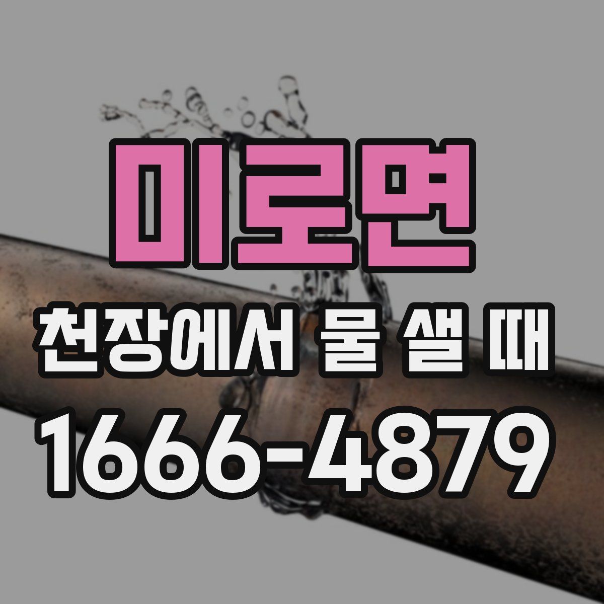 미로면 천장에서 물 샐 때