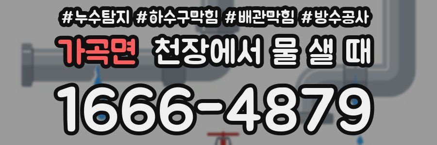 가곡면 천장에서 물 샐 때