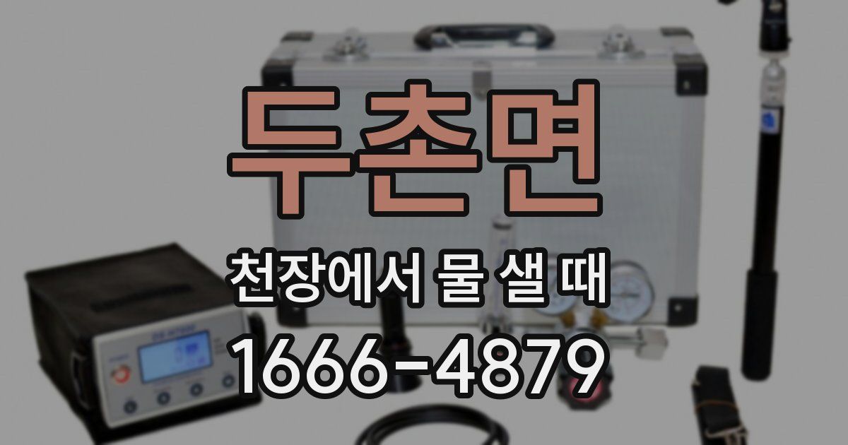 두촌면 천장에서 물 샐 때