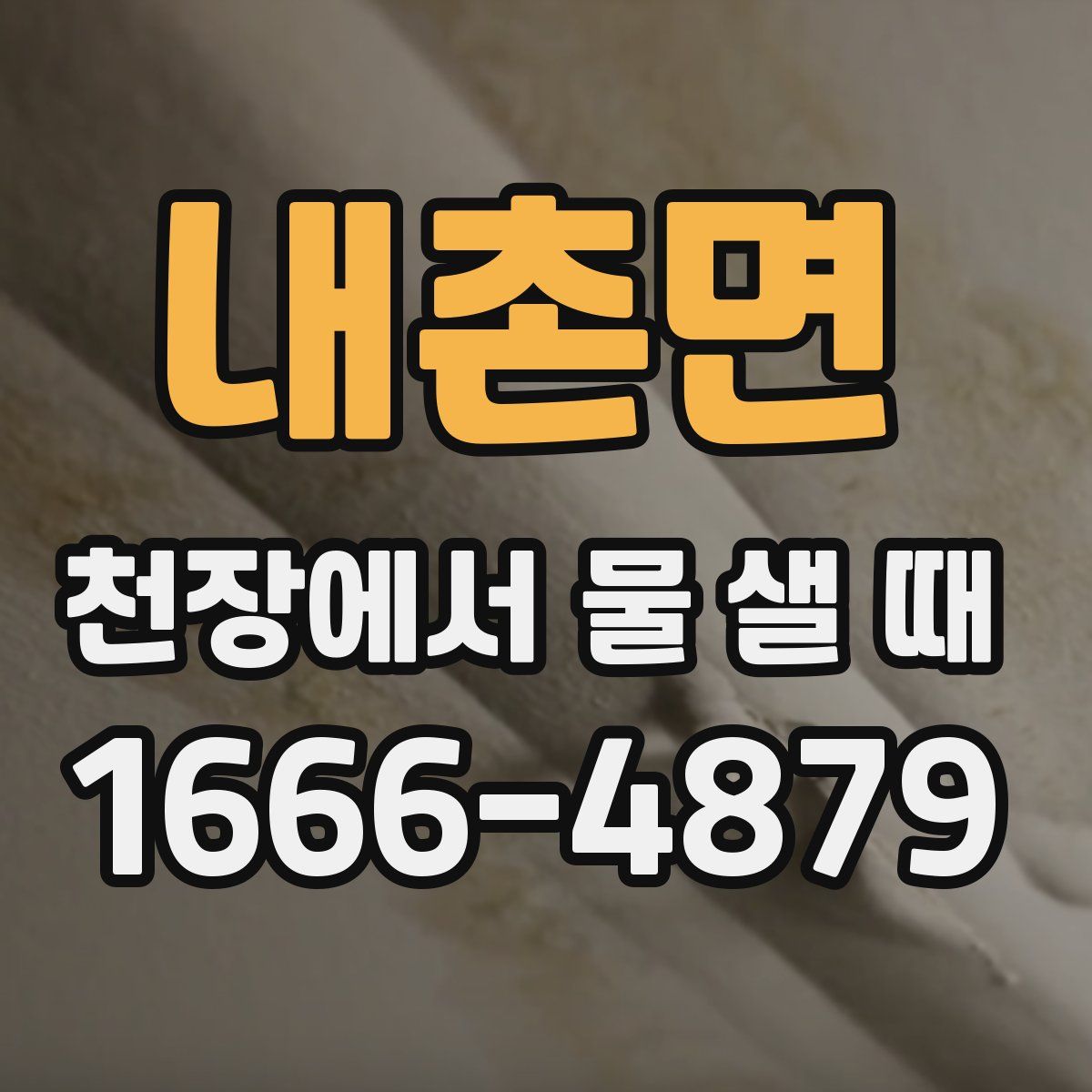내촌면 천장에서 물 샐 때