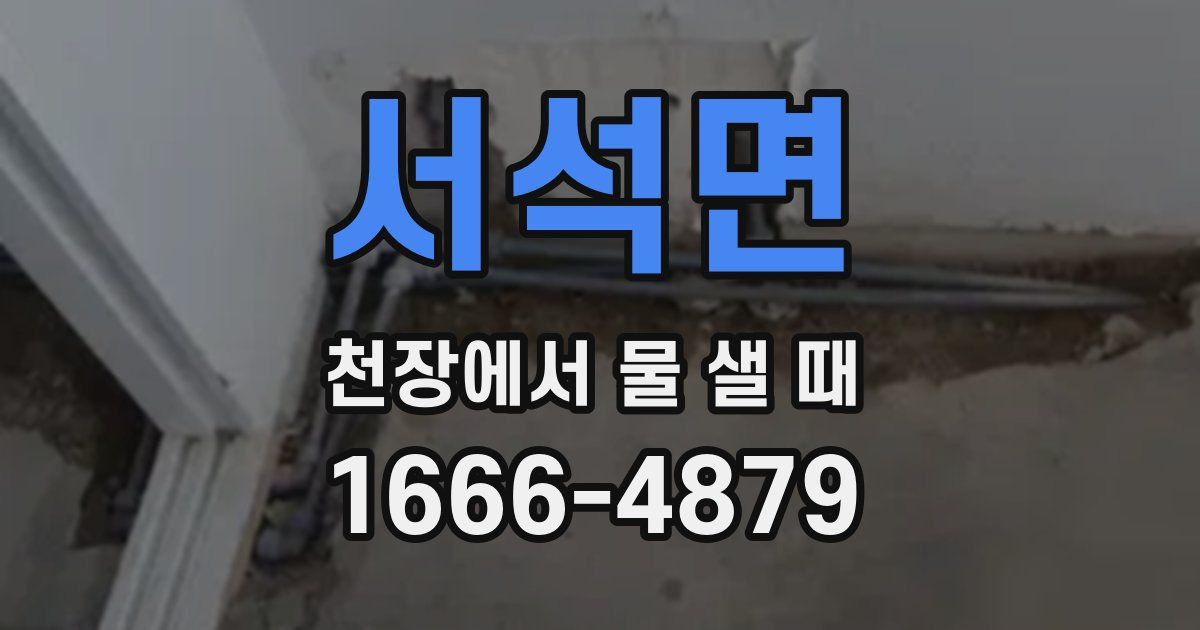 서석면 천장에서 물 샐 때