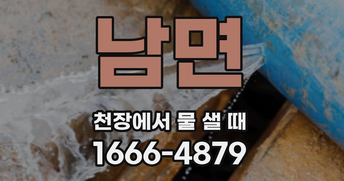남면 천장에서 물 샐 때