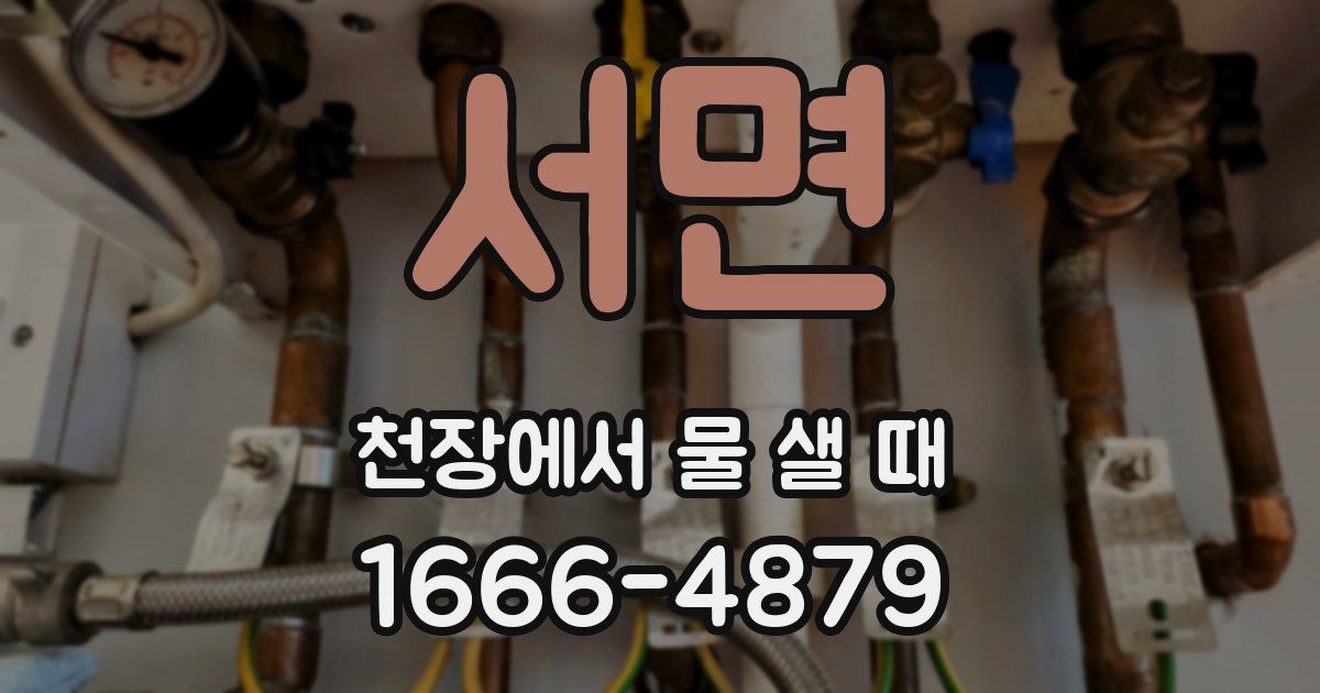 서면 천장에서 물 샐 때