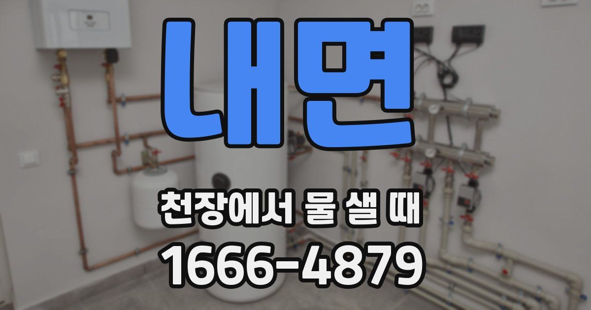 내면 천장에서 물 샐 때