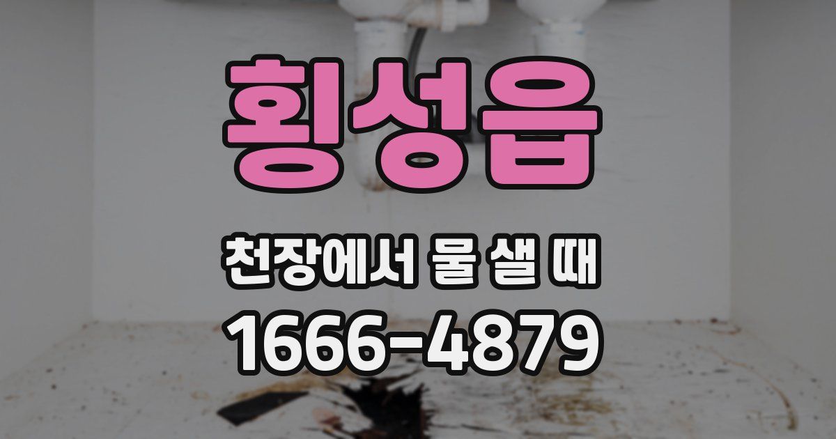 횡성읍 천장에서 물 샐 때