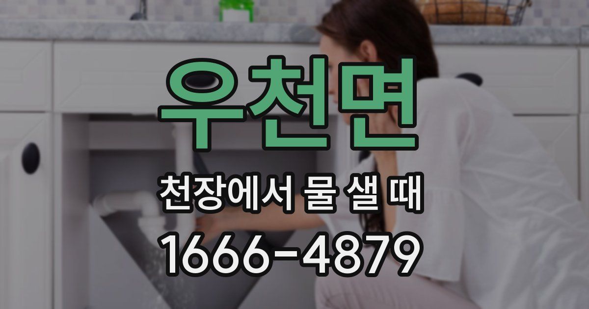 우천면 천장에서 물 샐 때