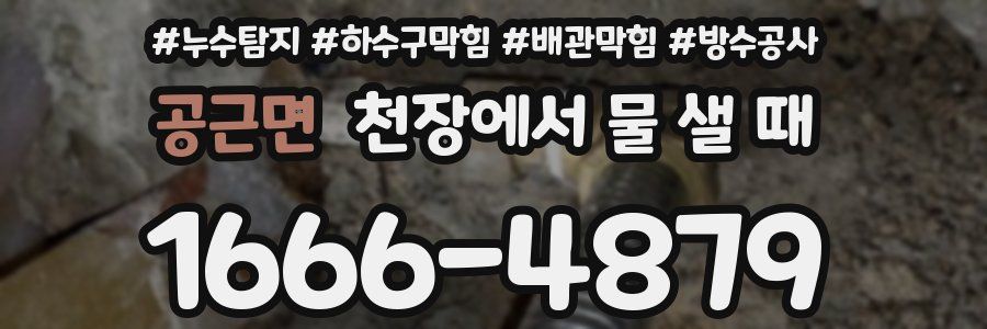 공근면 천장에서 물 샐 때