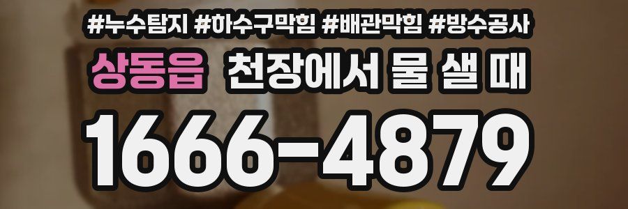 상동읍 천장에서 물 샐 때