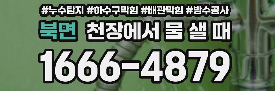 북면 천장에서 물 샐 때