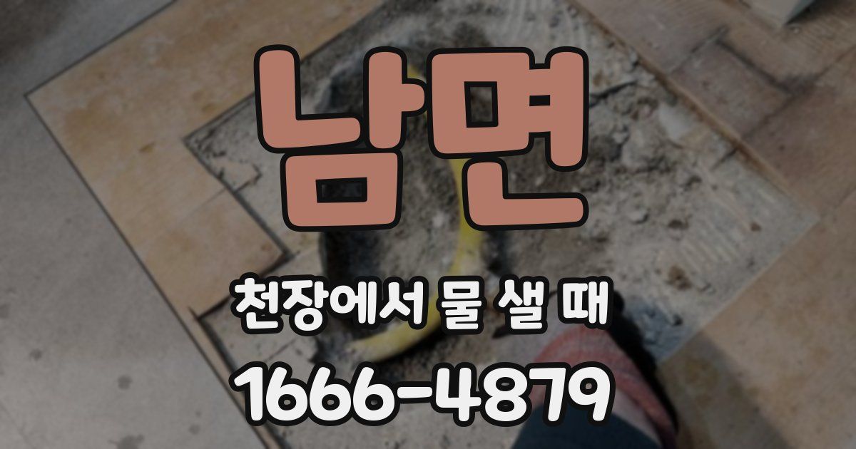 남면 천장에서 물 샐 때