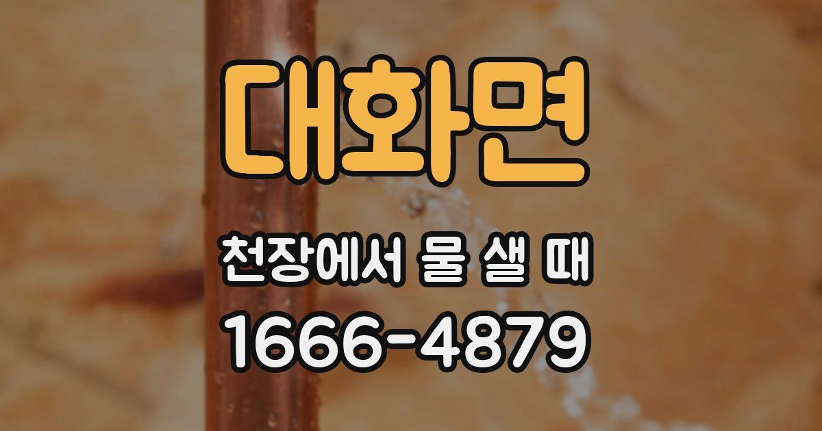 대화면 천장에서 물 샐 때