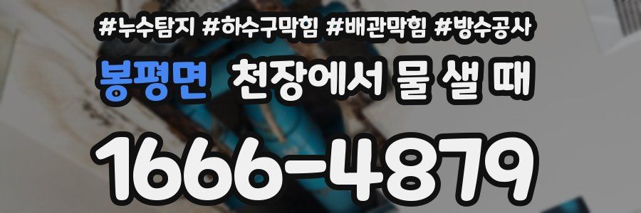 봉평면 천장에서 물 샐 때