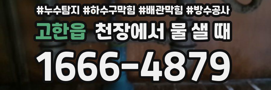 고한읍 천장에서 물 샐 때
