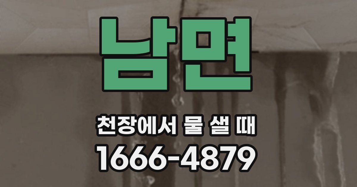 남면 천장에서 물 샐 때