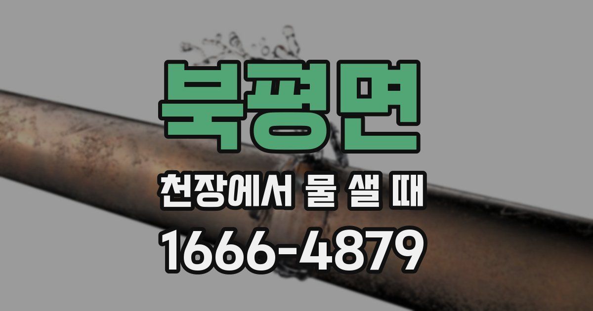 북평면 천장에서 물 샐 때