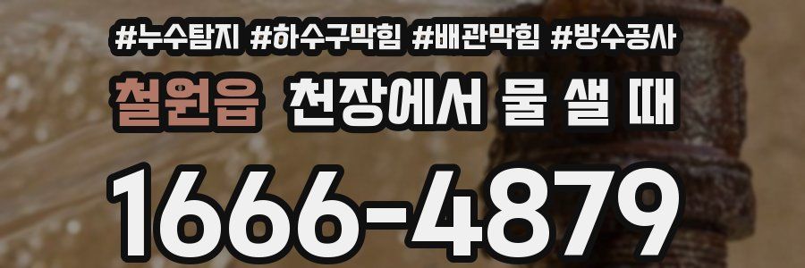 철원읍 천장에서 물 샐 때