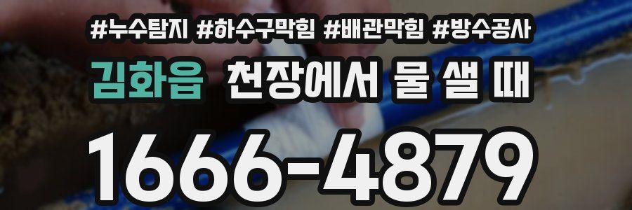 김화읍 천장에서 물 샐 때