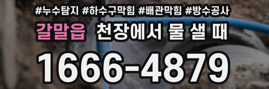 갈말읍 천장에서 물 샐 때