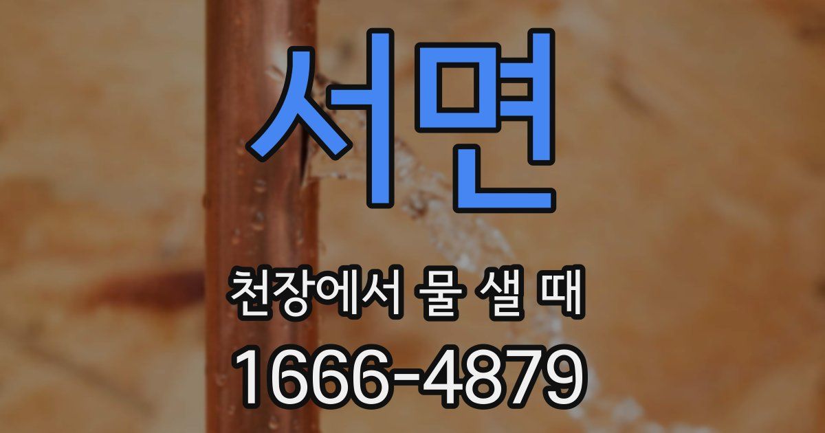 서면 천장에서 물 샐 때