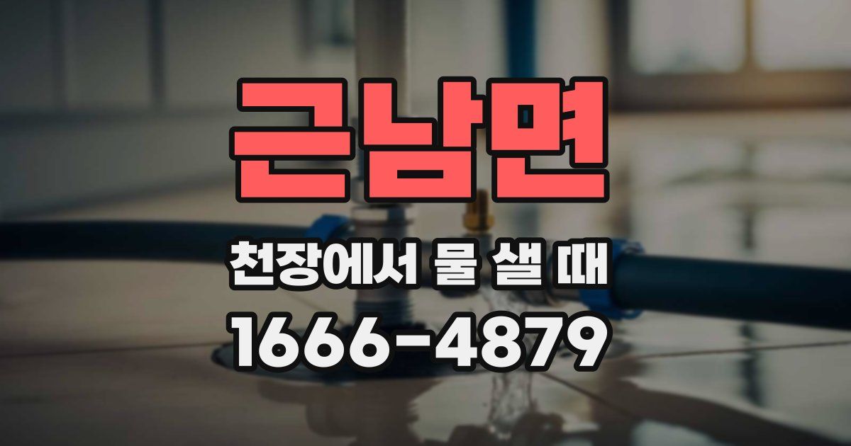 근남면 천장에서 물 샐 때