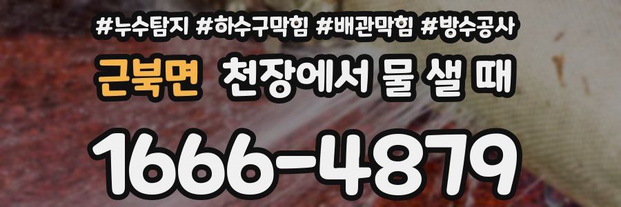 근북면 천장에서 물 샐 때