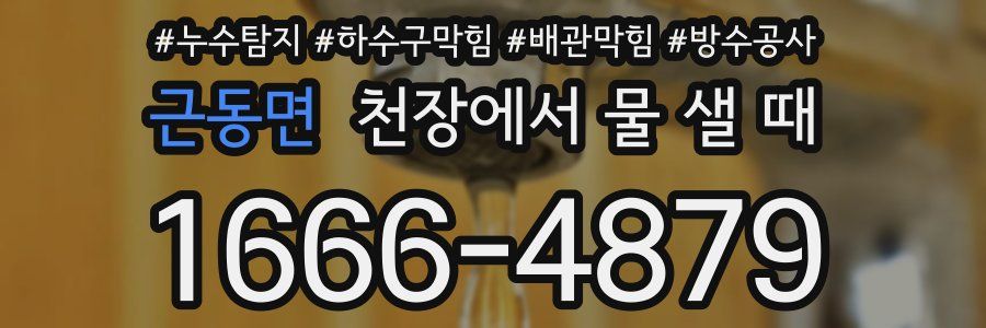 근동면 천장에서 물 샐 때