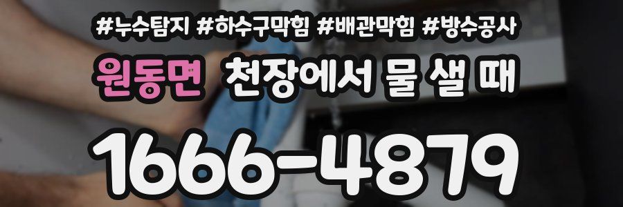 원동면 천장에서 물 샐 때