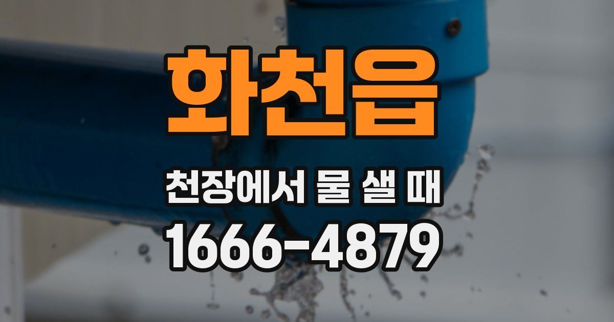 화천읍 천장에서 물 샐 때