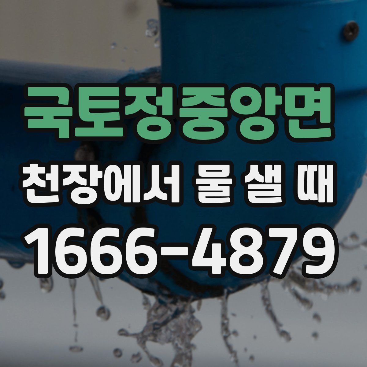 국토정중앙면 천장에서 물 샐 때