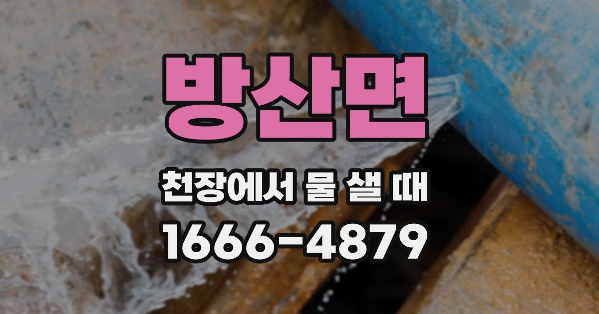 방산면 천장에서 물 샐 때