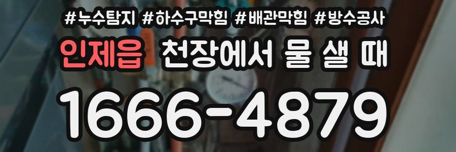 인제읍 천장에서 물 샐 때