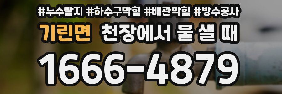 기린면 천장에서 물 샐 때