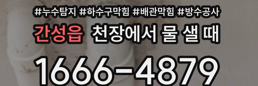 간성읍 천장에서 물 샐 때