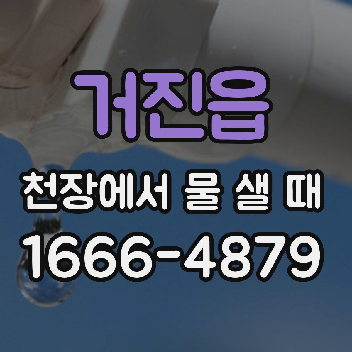 거진읍 천장에서 물 샐 때