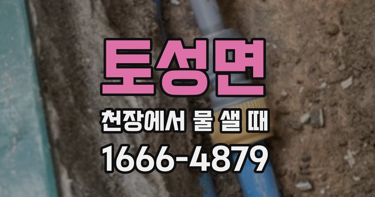 토성면 천장에서 물 샐 때