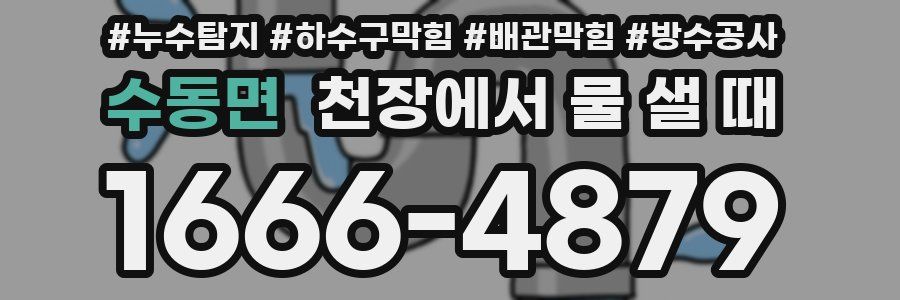 수동면 천장에서 물 샐 때