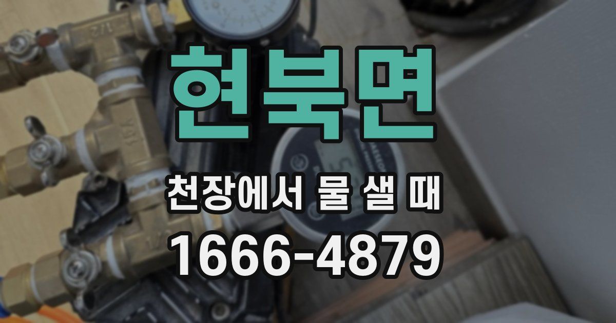 현북면 천장에서 물 샐 때