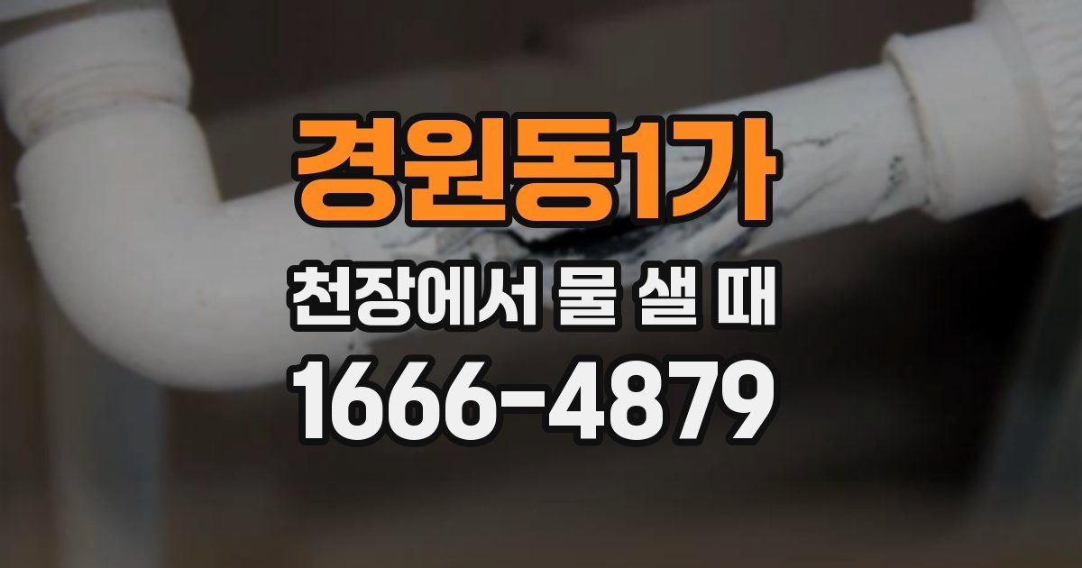 경원동1가 천장에서 물 샐 때