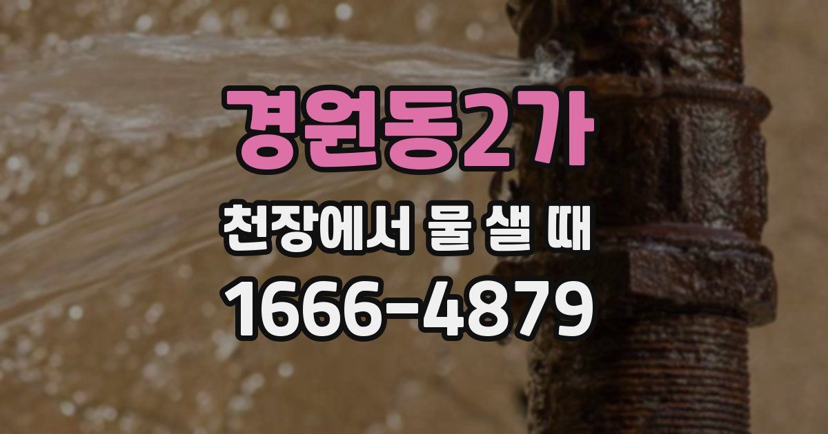 경원동2가 천장에서 물 샐 때